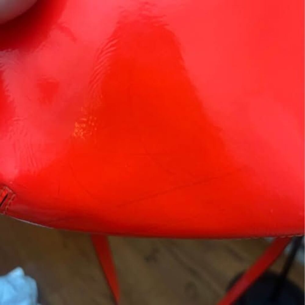 Kate Spade Tenley Flicker Patent Leather Crossbody Bag Neon Coral Orange - Picture 7 of 8